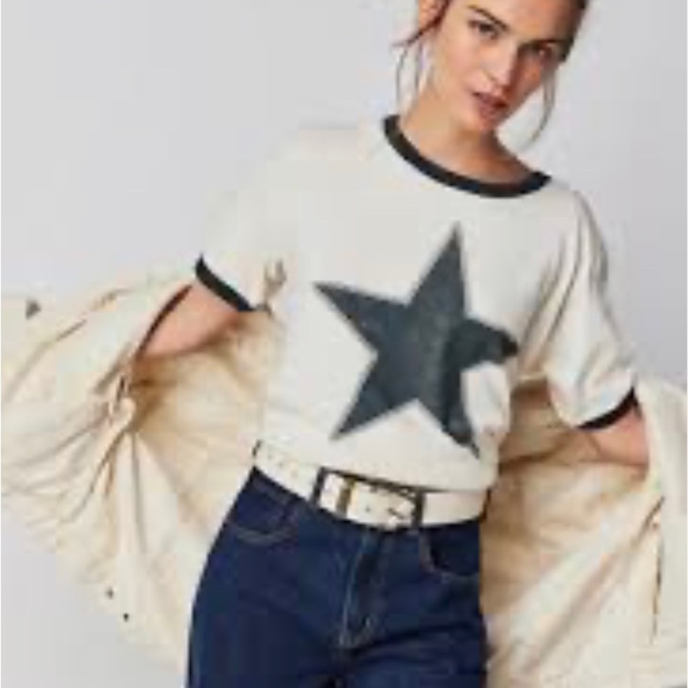 Classic Star Oversized Ringer Tee NWOT